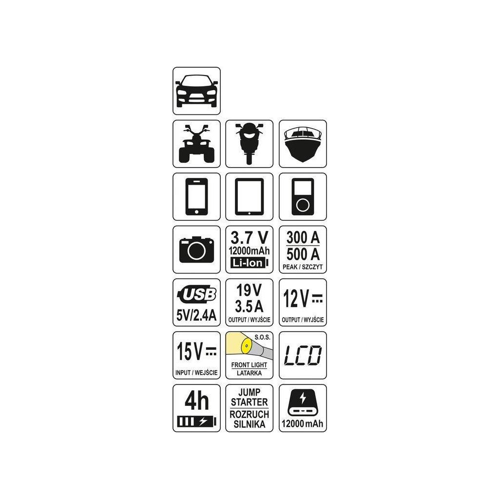 Пуско зарядний пристрій Yato YT-83082 - фото 4 Пуско зарядний пристрій Yato YT-83082 - фото 4