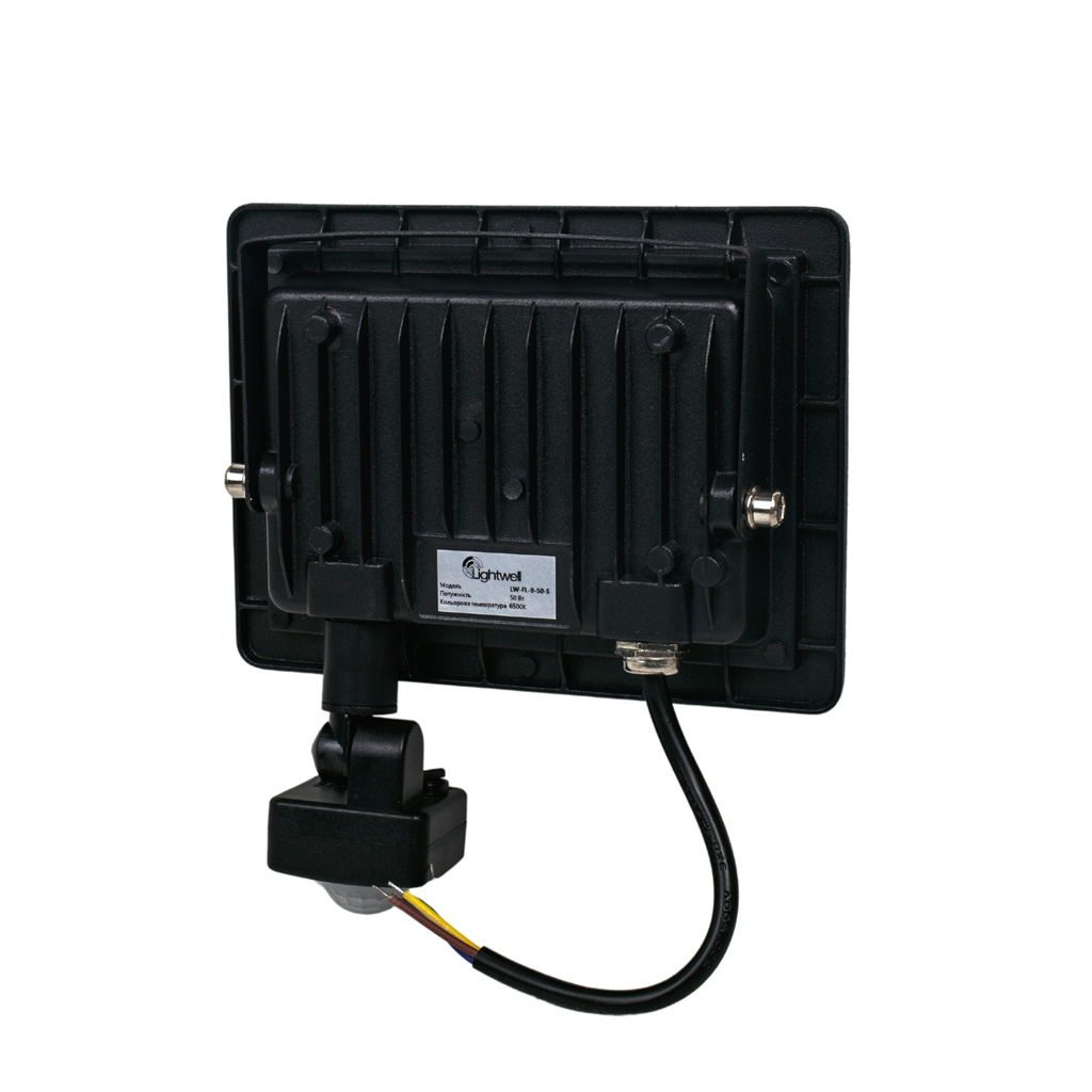 Прожектор Lightwell LW-FL-B-50-S 50 W з датчиком руху - фото 2 Прожектор Lightwell LW-FL-B-50-S 50 W з датчиком руху - фото 2