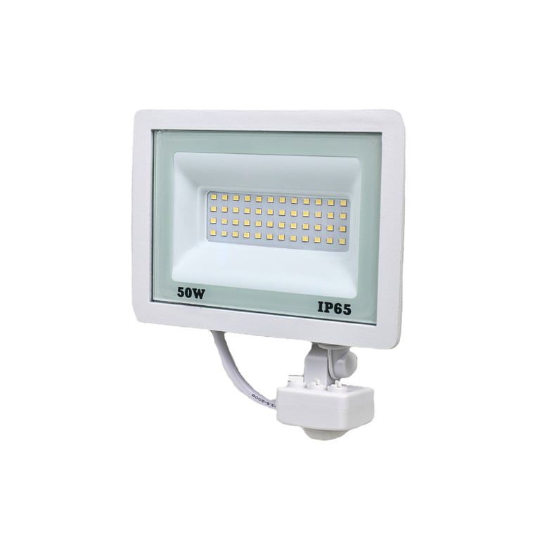 Прожектор Lightwell LW-FL-W-50-S 50 W з датчиком руху - фото 1