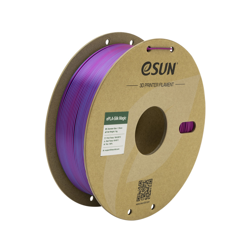 Пластик для 3D-принтера eSUN ePLA-Silk Magic 1кг, 1.75мм, Red-blue (ePLA-SilkMagic-P175RU1) - фото 1