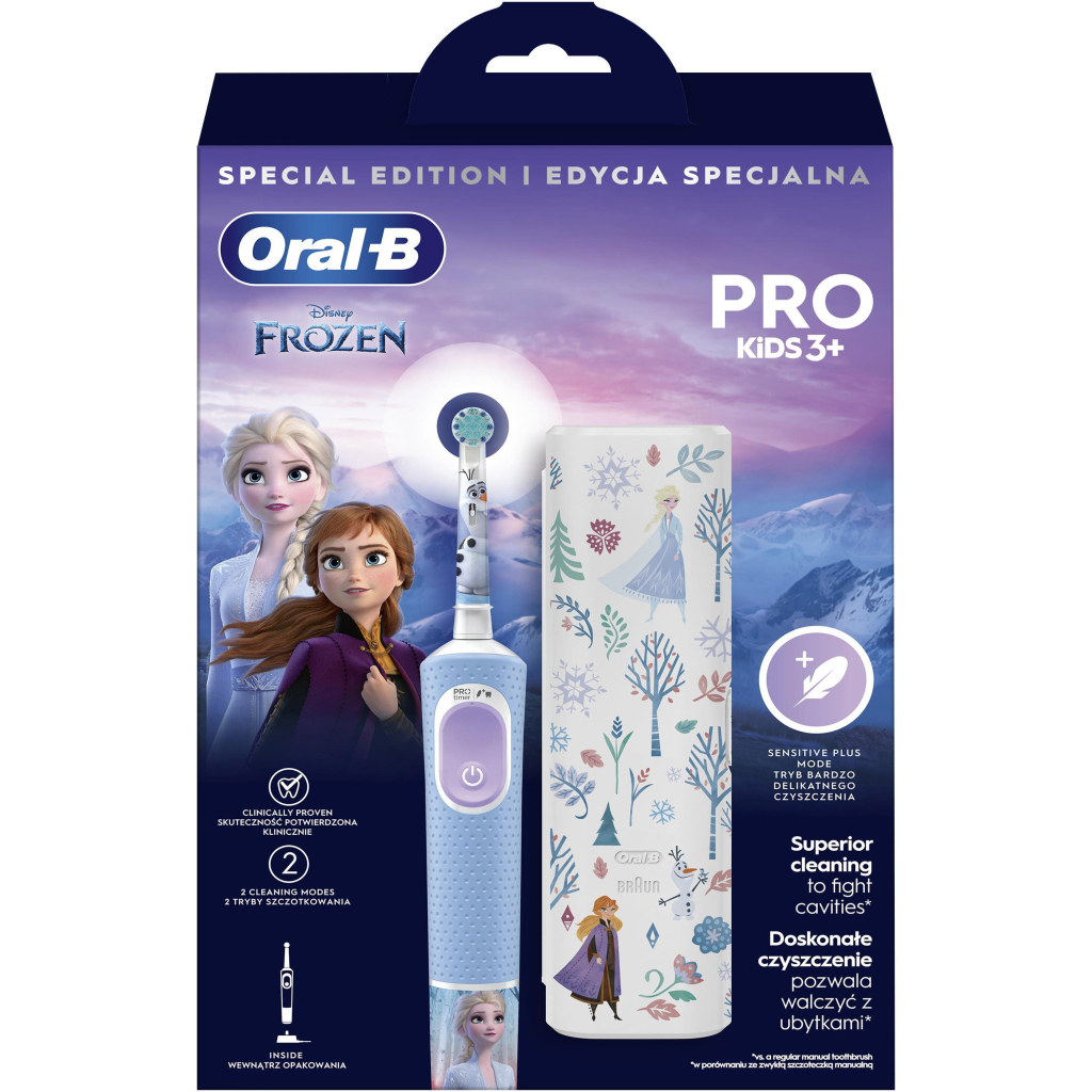 Електрична зубна щітка Oral-B D103.413.2KX Frozen - фото 2 Електрична зубна щітка Oral-B D103.413.2KX Frozen - фото 2