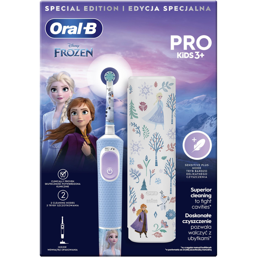 Електрична зубна щітка Oral-B D103.413.2KX Frozen - фото 3 Електрична зубна щітка Oral-B D103.413.2KX Frozen - фото 3