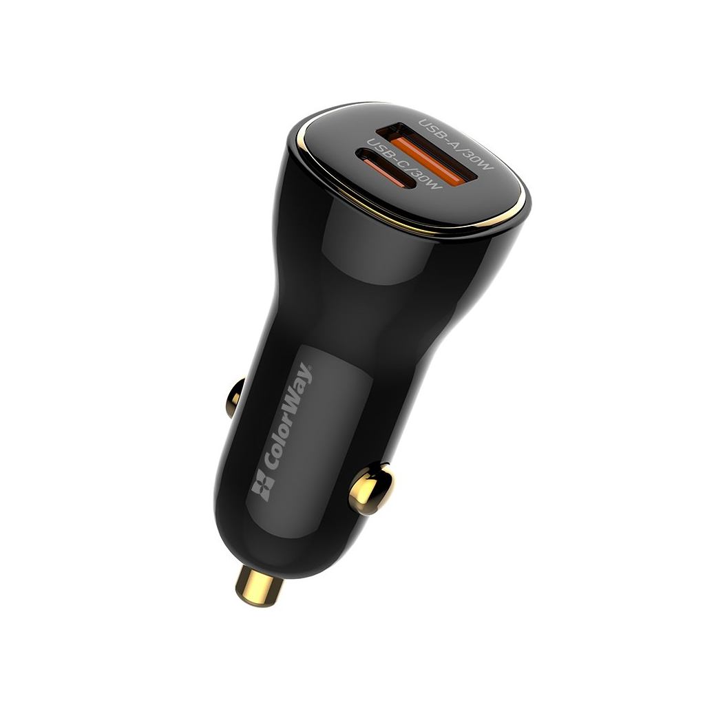 Зарядний пристрій ColorWay PowerDelivery PPS USB (USB-A + USB-C) (60W) Black (CW-CHA046PD-BK) - фото 1 Зарядний пристрій ColorWay PowerDelivery PPS USB (USB-A + USB-C) (60W) Black (CW-CHA046PD-BK) - фото 1