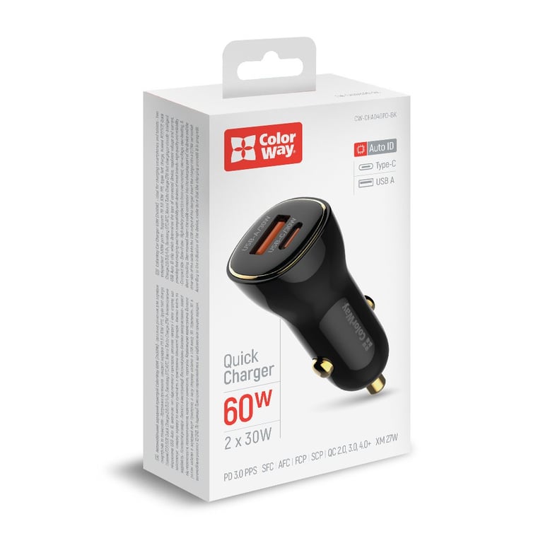 Зарядний пристрій ColorWay PowerDelivery PPS USB (USB-A + USB-C) (60W) Black (CW-CHA046PD-BK) - фото 9