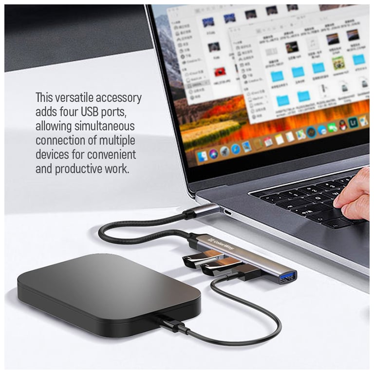 Концентратор ColorWay USB-C 4-в-1 USB2.0х3/USB3.0 (CW-HUB04) - фото 4