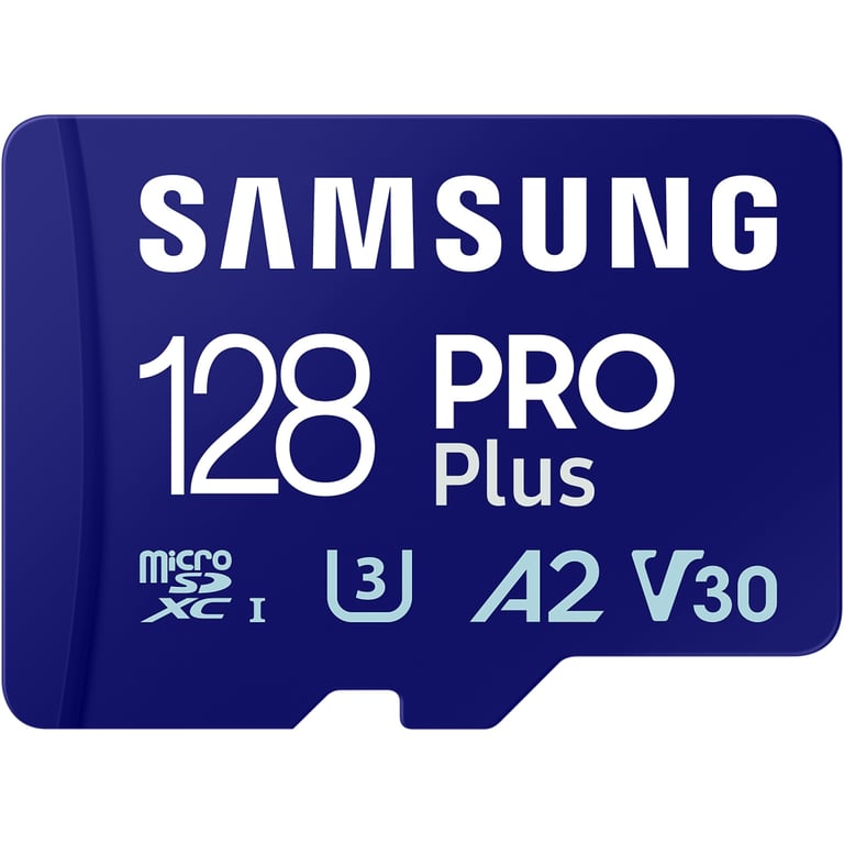 Карта пам'яті Samsung 128 GB microSDXC Pro Plus UHS-I U3 V30 A2 Class 10 + SD-adapter (MB-MD128SA/EU) - фото 2