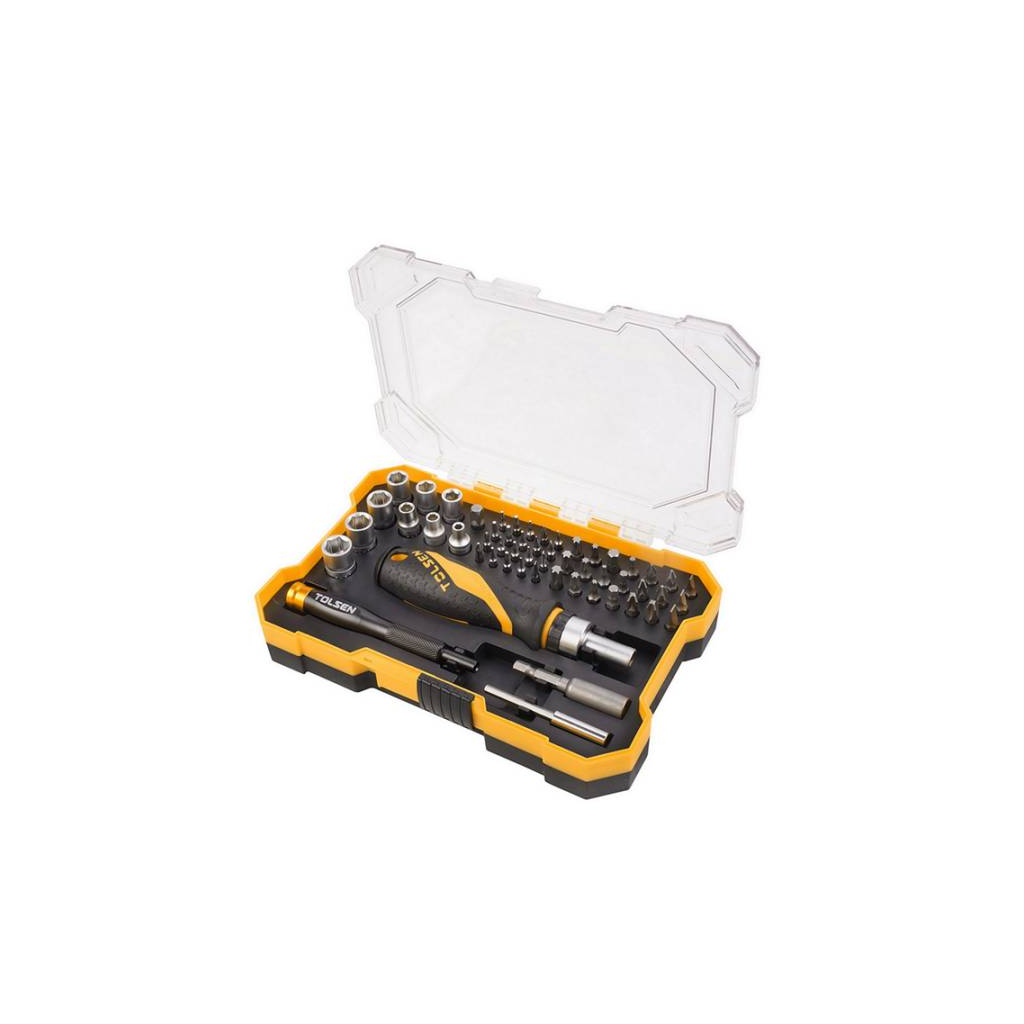 Набір інструментів Tolsen з головками і тримачем 55 предм. (20187) Набір інструментів Tolsen з головками і тримачем 55 предм. (20187)