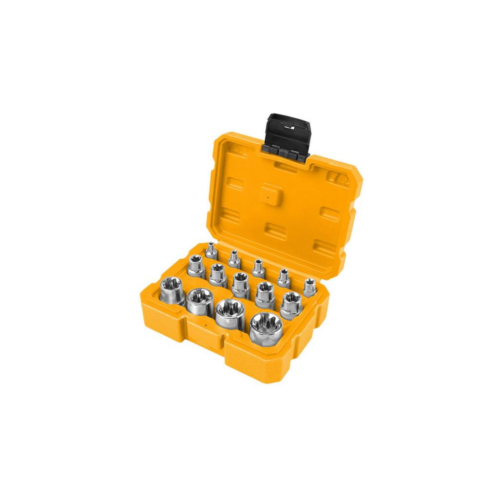 Набір головок Tolsen ПРОФІ торцевих, внутрішній Torx Е4-Е24, 14 шт. (15514) - фото 1