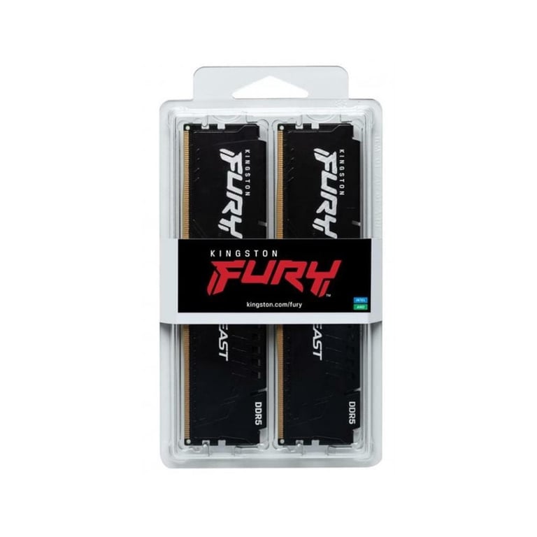Модуль пам'яті для комп'ютера DDR5 32GB (2x16GB) 6000 MHz Fury Beast Black Kingston Fury (ex.HyperX) (KF560C36BBE2K2-32) - фото 4