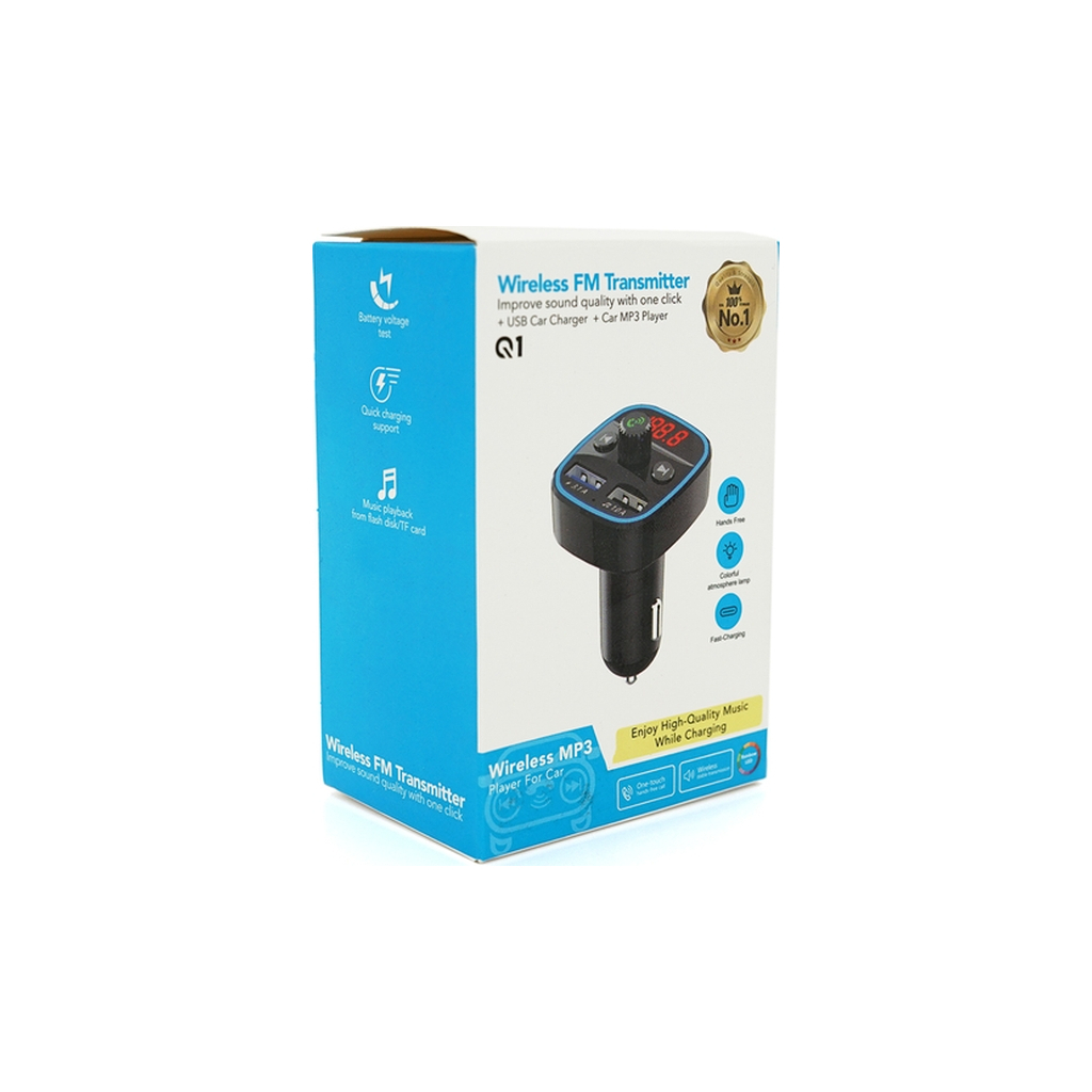 FM модулятор Voltronic Q1, 1.5A, FM, USB, TF (FM-Q1) - фото 4 FM модулятор Voltronic Q1, 1.5A, FM, USB, TF (FM-Q1) - фото 4