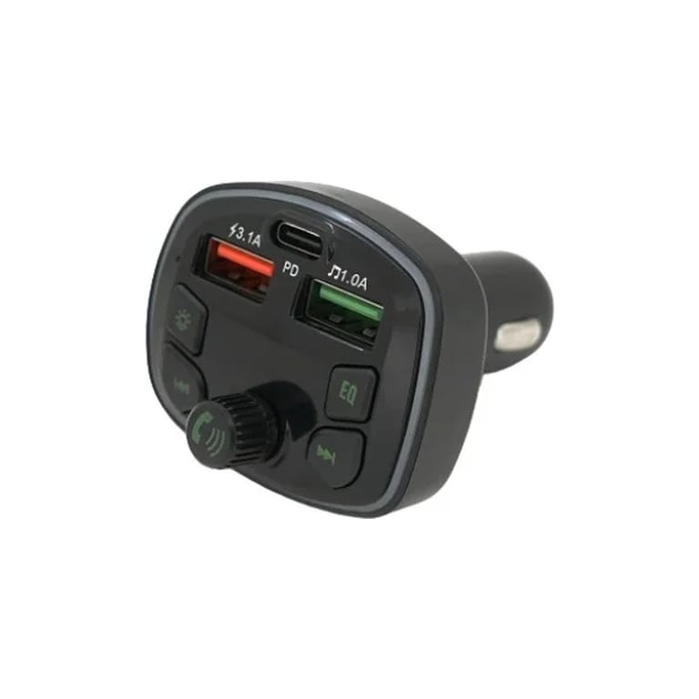FM модулятор Voltronic Q7 з еквалайзером, 3.1A, PD18W, USB, TF (FM-Q7EQ) - фото 2