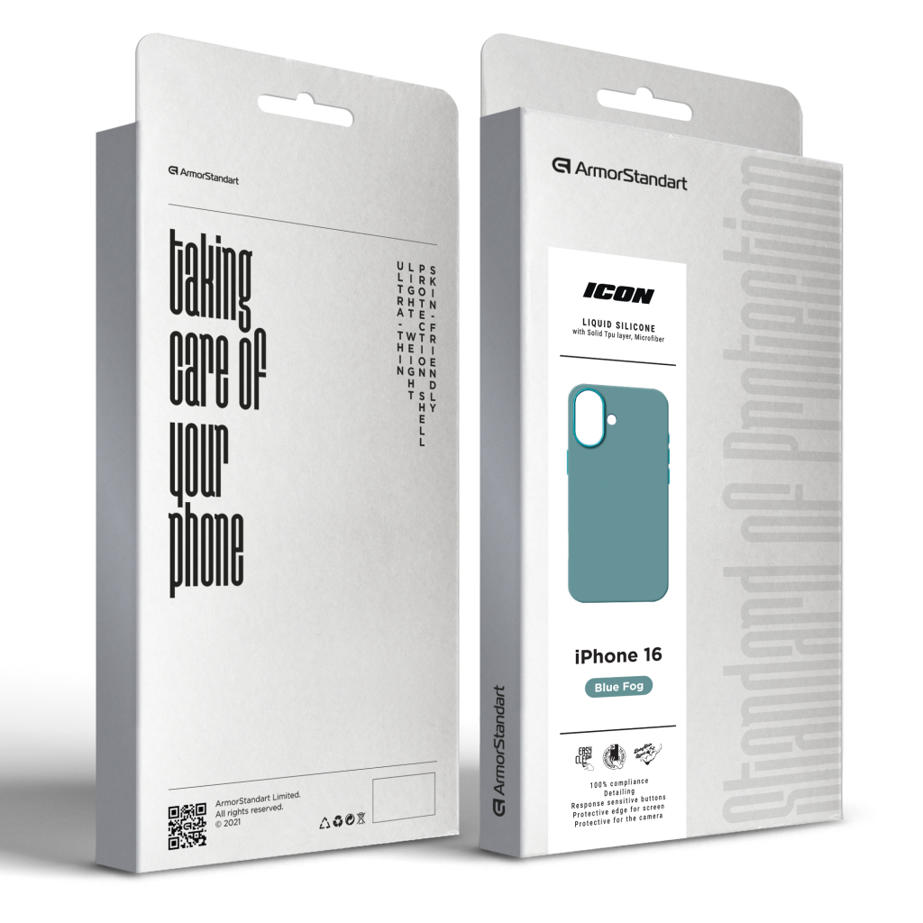Чохол до мобільного телефона Armorstandart ICON2 Case Apple iPhone 16 Blue Fog (ARM79629) - фото 2 Чохол до мобільного телефона Armorstandart ICON2 Case Apple iPhone 16 Blue Fog (ARM79629) - фото 2