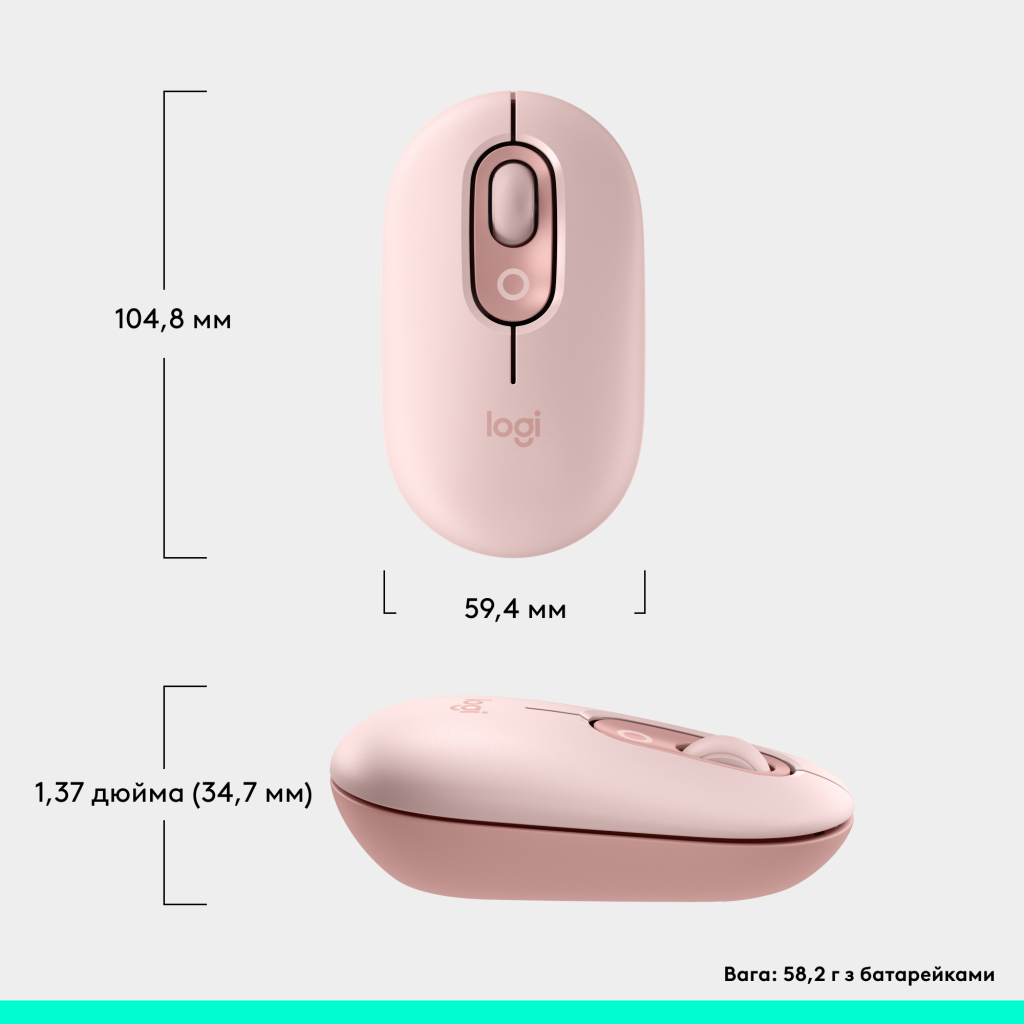 Мишка Logitech POP Mouse With Emoji Bluetooth Rose (910-007413) - фото 8 Мишка Logitech POP Mouse With Emoji Bluetooth Rose (910-007413) - фото 8