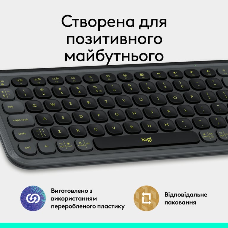 Клавіатура Logitech POP Icon Keys Bluetooth UA Graphite (920-013157) - фото 10