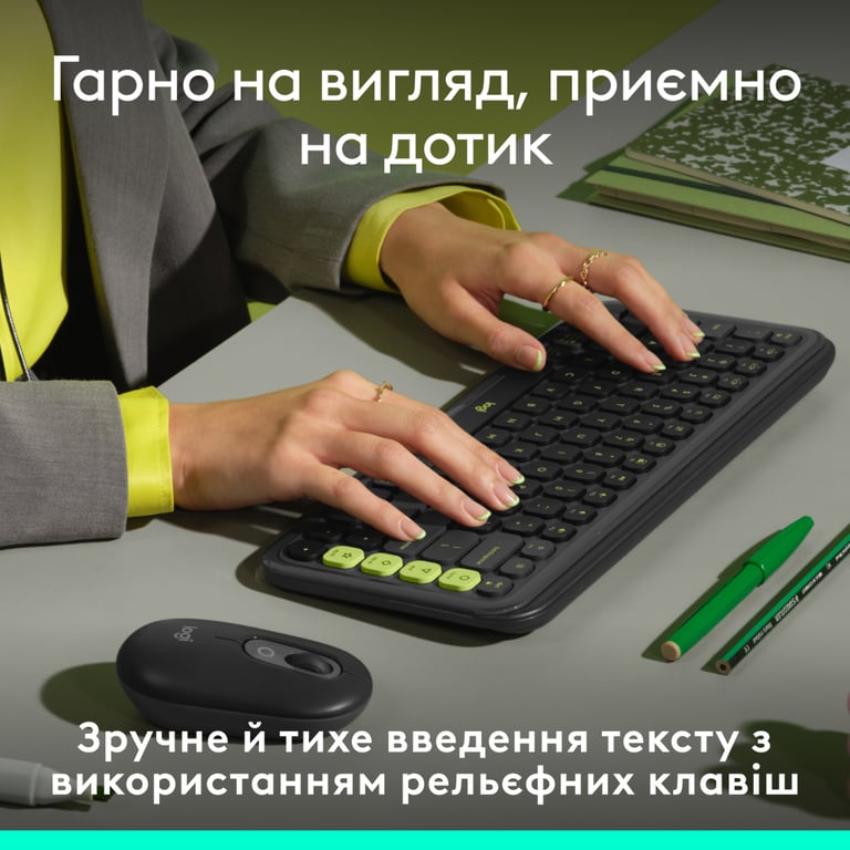 Клавіатура Logitech POP Icon Keys Bluetooth UA Graphite (920-013157) - фото 3