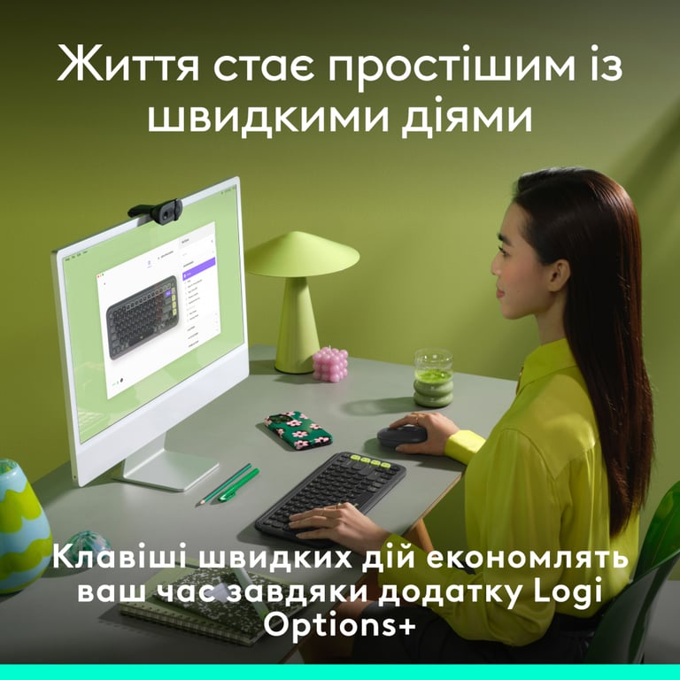 Клавіатура Logitech POP Icon Keys Bluetooth UA Graphite (920-013157) - фото 4