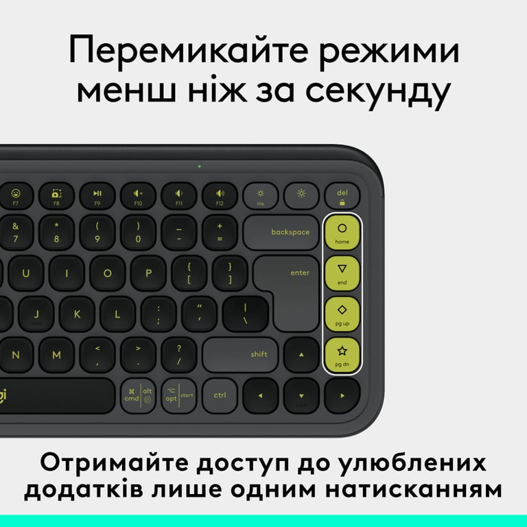 Клавіатура Logitech POP Icon Keys Bluetooth UA Graphite (920-013157) - фото 5
