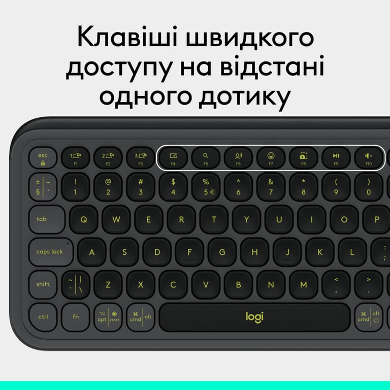 Клавіатура Logitech POP Icon Keys Bluetooth UA Graphite (920-013157) - фото 8
