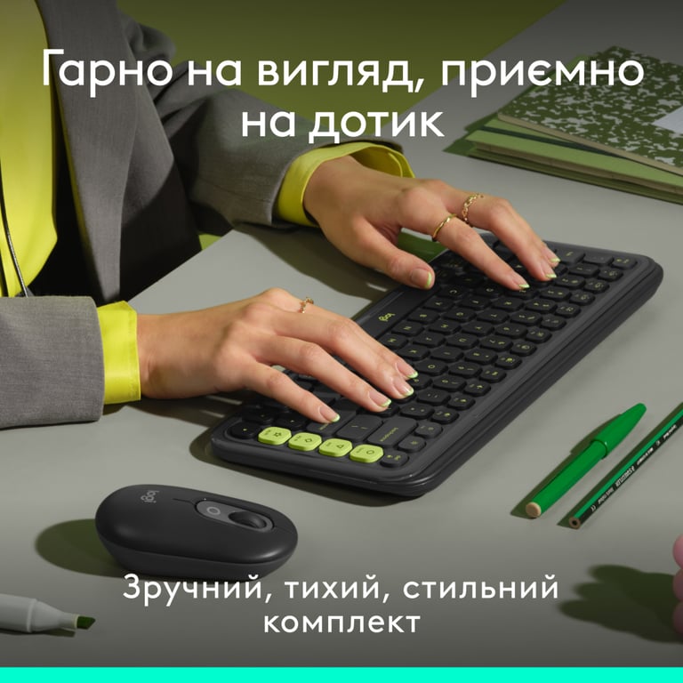 Комплект Logitech POP Icon Combo Bluetooth UA Graphite (920-013156) - фото 3