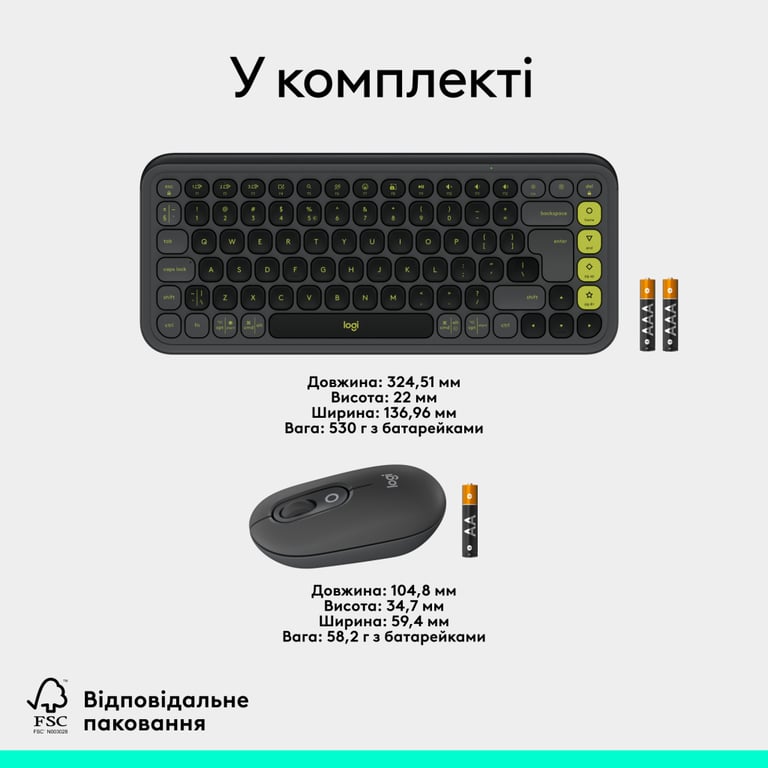 Комплект Logitech POP Icon Combo Bluetooth UA Graphite (920-013156) - фото 9
