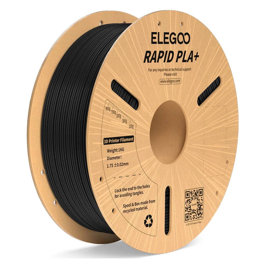 Пластик для 3D-принтера ELEGOO Rapid PLA Plus 1кг, 1.75мм, black (50.203.0114) Пластик для 3D-принтера ELEGOO Rapid PLA Plus 1кг, 1.75мм, black (50.203.0114)