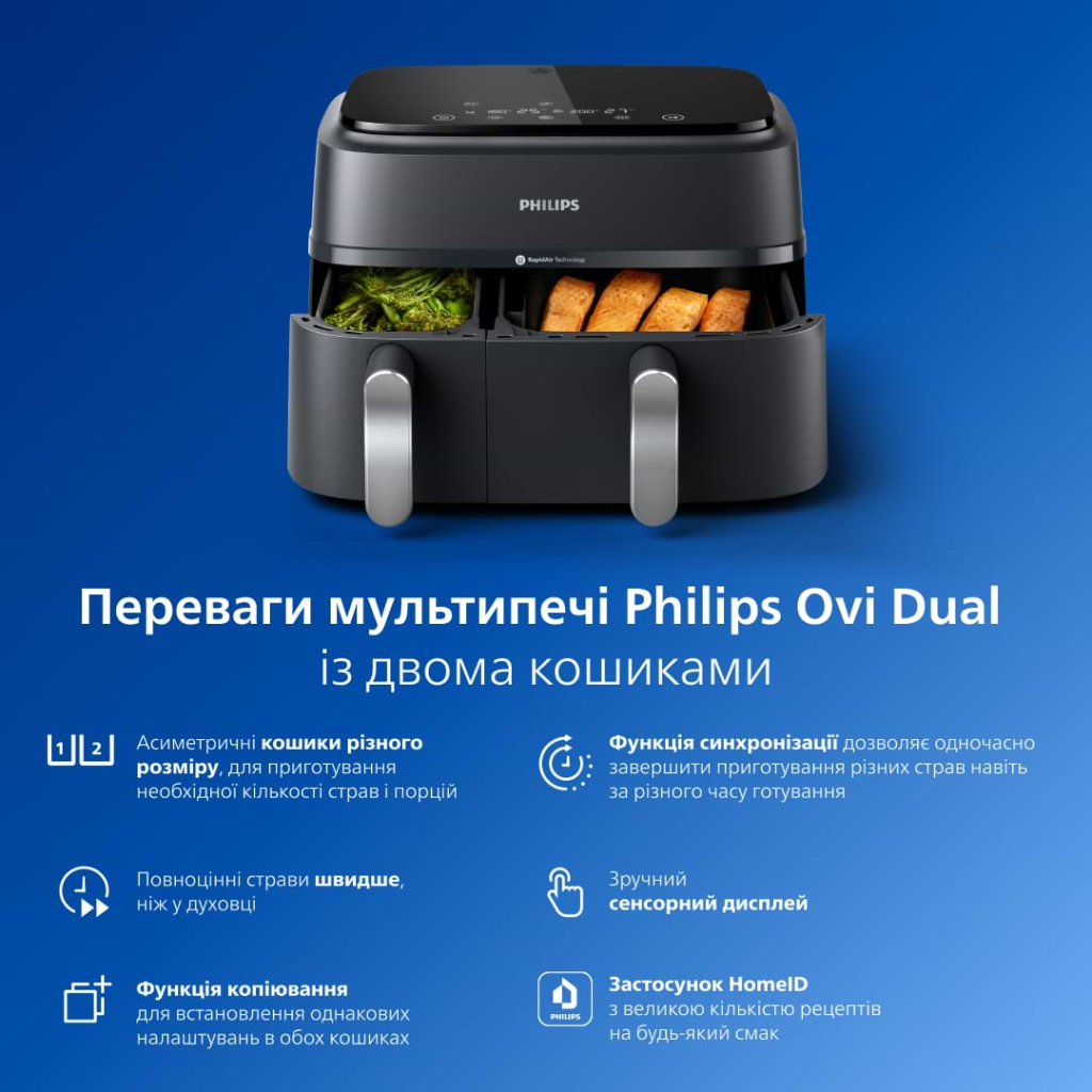 Мультипіч Philips Ovi Dual / Series 3000 (NA351/00) - фото 5 Мультипіч Philips Ovi Dual / Series 3000 (NA351/00) - фото 5