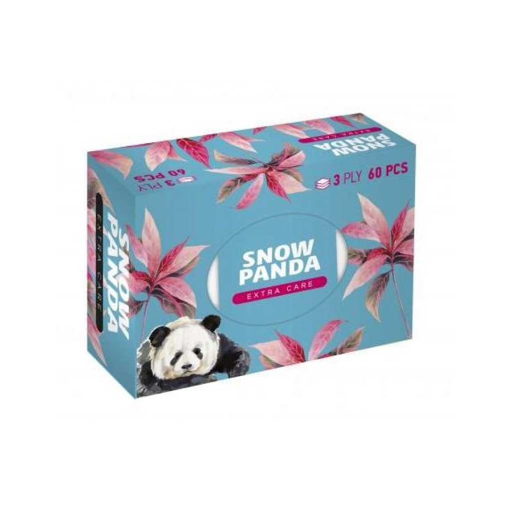 Серветки косметичні Сніжна Панда Extra Care 3 шари 60 шт. (4820183971227) - фото 2 Серветки косметичні Сніжна Панда Extra Care 3 шари 60 шт. (4820183971227) - фото 2