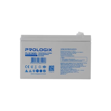 Батарея до ДБЖ Prologix 12V-9Ah GEL (PL12-9GEL) - фото 1