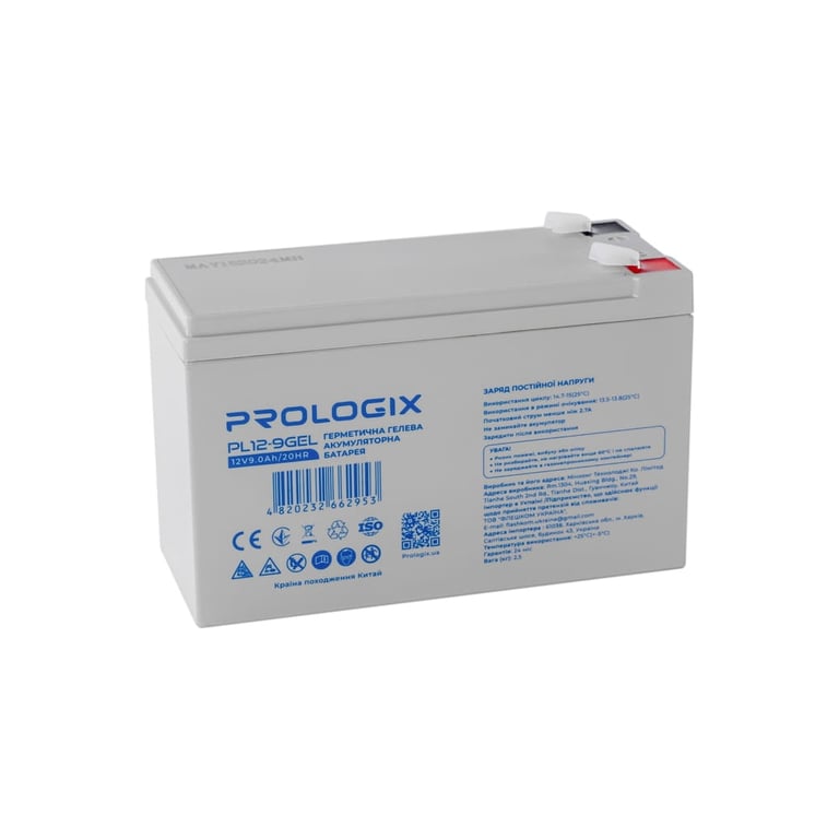 Батарея до ДБЖ Prologix 12V-9Ah GEL (PL12-9GEL) - фото 4