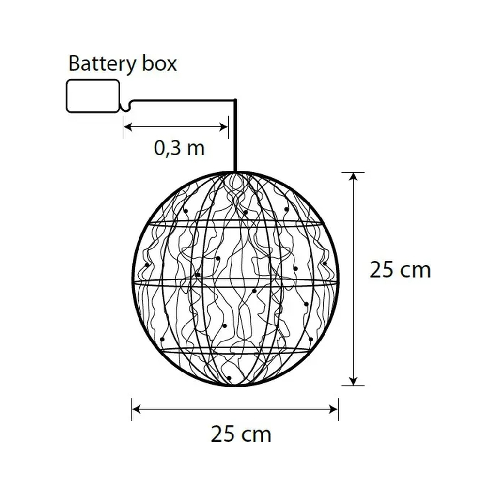 Прикраса декоративна Luca Lighting Куля Срібна D25 см 30 led (8718861660951) - фото 2 Прикраса декоративна Luca Lighting Куля Срібна D25 см 30 led (8718861660951) - фото 2