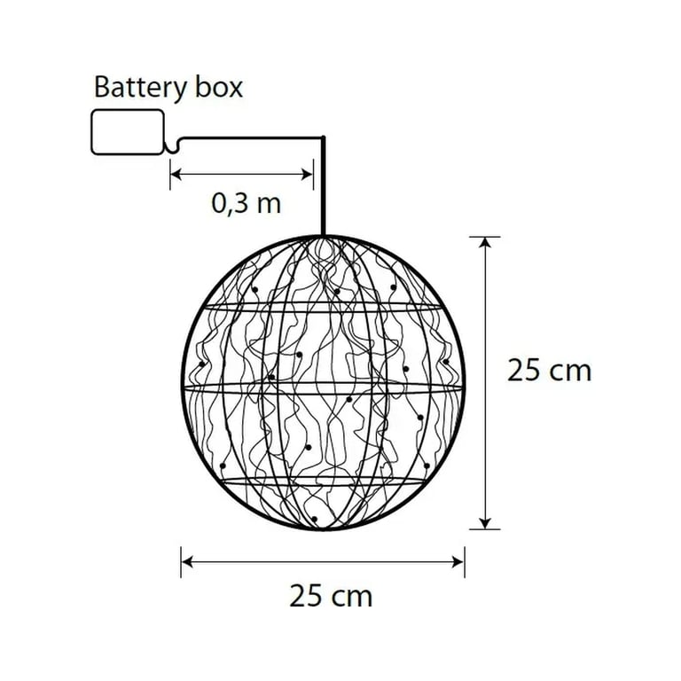 Прикраса декоративна Luca Lighting Куля Срібна D25 см 30 led (8718861660951) - фото 2