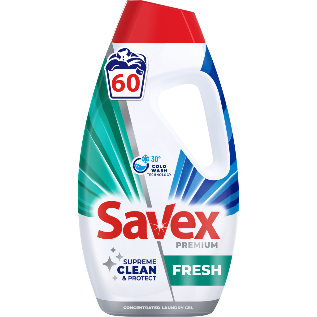 Гель для прання Savex Premium Fresh 2.7 л (3800024048104) - фото 1 Гель для прання Savex Premium Fresh 2.7 л (3800024048104) - фото 1