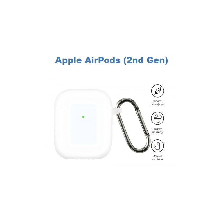 Чохол для навушників BeCover Silicon для Apple AirPods (2nd Gen) Transparancy (710198) - фото 2