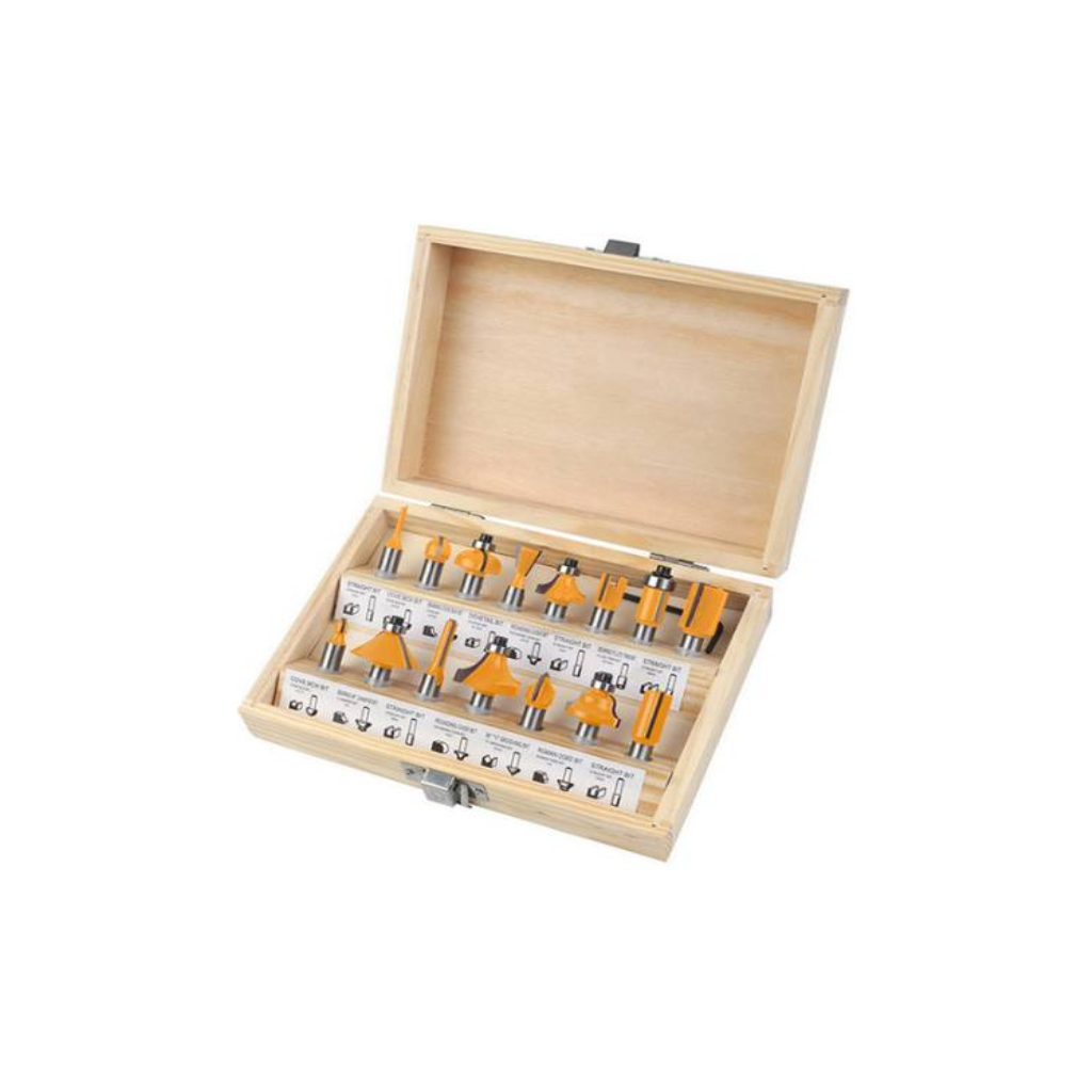 Набір фрез Tolsen по дереву 15 шт. Ф8мм Профі (75681) - фото 1 Набір фрез Tolsen по дереву 15 шт. Ф8мм Профі (75681) - фото 1