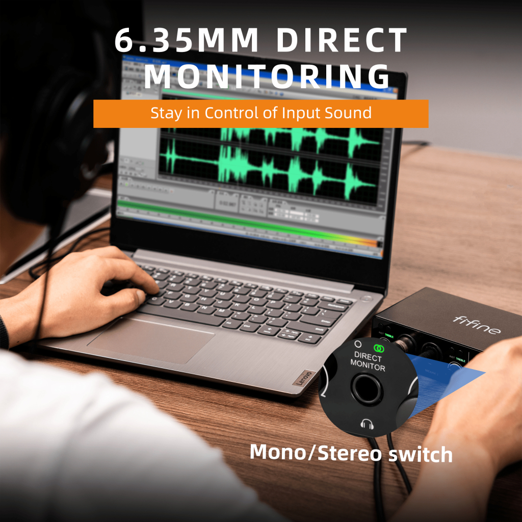 Аудіоінтерфейс Fifine Ampli 3 - фото 5 Аудіоінтерфейс Fifine Ampli 3 - фото 5