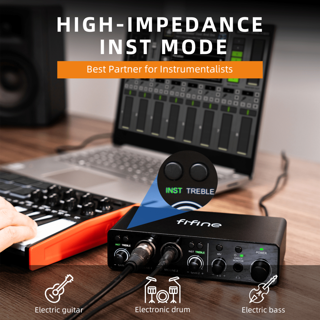 Аудіоінтерфейс Fifine Ampli 3 - фото 7 Аудіоінтерфейс Fifine Ampli 3 - фото 7