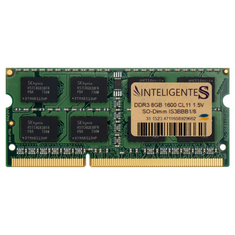 Модуль пам'яті для ноутбука SoDIMM DDR3 8GB 1600 MHz INTELIGENTES (IS3BBB1/8) - фото 1