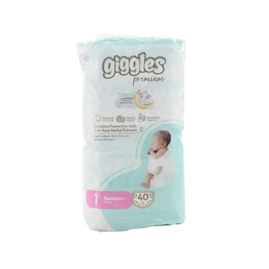 Підгузки Giggles Premium 1 Newborn 2-5 кг 40 шт (8680131206872) - фото 1