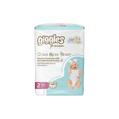 Підгузки Giggles Premium 2 Mini 3-6 кг 40 шт (8680131206889) - фото 1