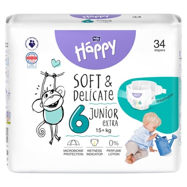 Підгузки Bella Happy 6 Junior Extra 15+ кг 34 шт (5900516605544) - фото 1