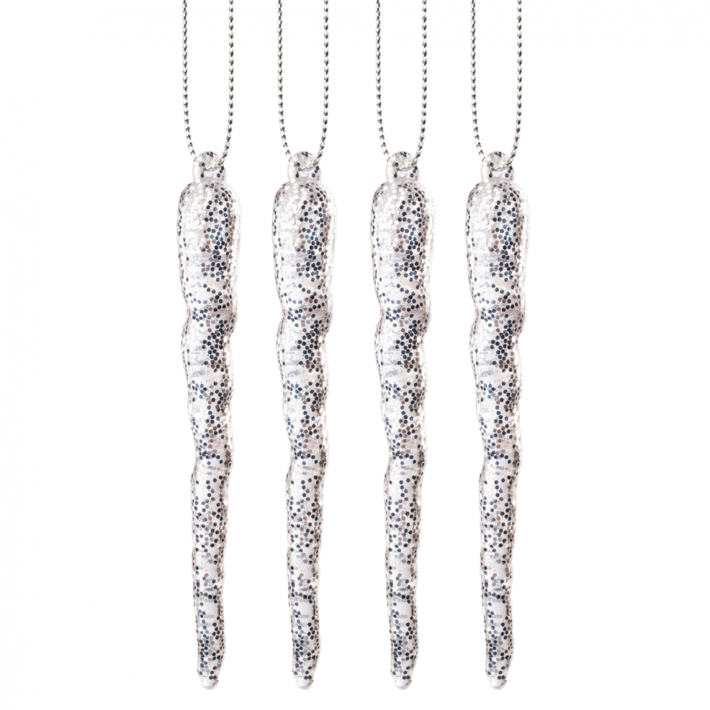 Ялинкова іграшка Novogod`ko Бурульки 10 cм 4 шт Пластик (974881) Ялинкова іграшка Novogod`ko Бурульки 10 cм 4 шт Пластик (974881)