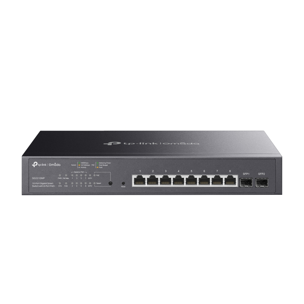 Комутатор мережевий TP-Link SG2210MP - фото 1 Комутатор мережевий TP-Link SG2210MP - фото 1