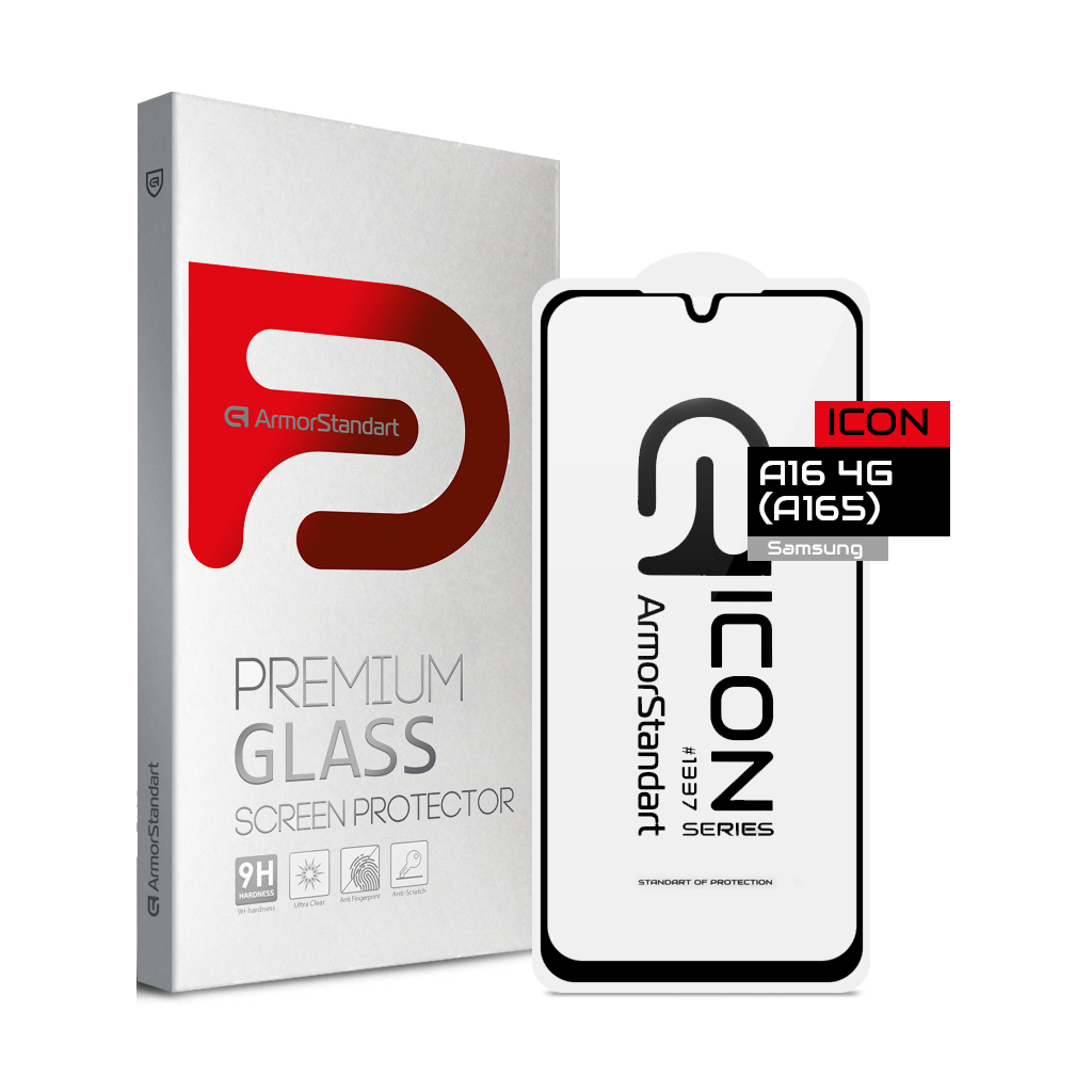Скло захисне Armorstandart Icon Samsung A16 4G (A165) Black (ARM80168) - фото 1 Скло захисне Armorstandart Icon Samsung A16 4G (A165) Black (ARM80168) - фото 1