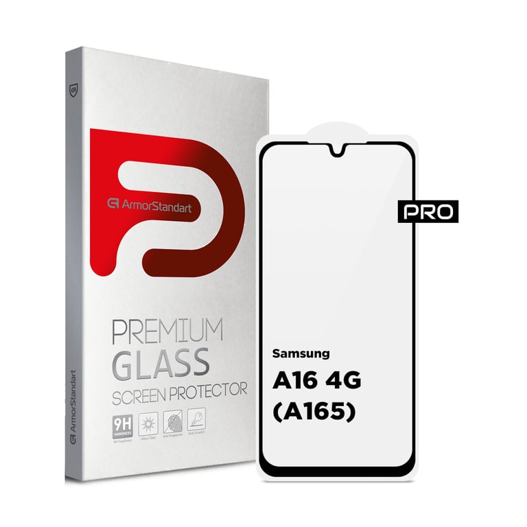 Скло захисне Armorstandart Pro Samsung A16 4G (A165) Black (ARM80171) - фото 1
