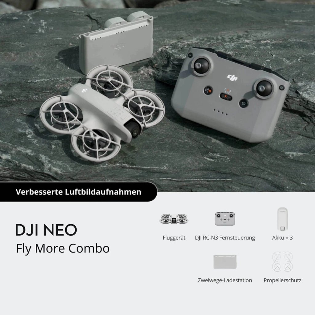 Квадрокоптер DJI Neo Fly More Combo (DJI RC-N3) пульт без дисплея (CP.FP.00000185.01) - фото 2 Квадрокоптер DJI Neo Fly More Combo (DJI RC-N3) пульт без дисплея (CP.FP.00000185.01) - фото 2