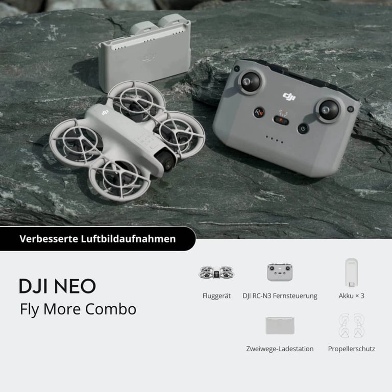 Квадрокоптер DJI Neo Fly More Combo (DJI RC-N3) пульт без дисплея (CP.FP.00000185.01) - фото 2