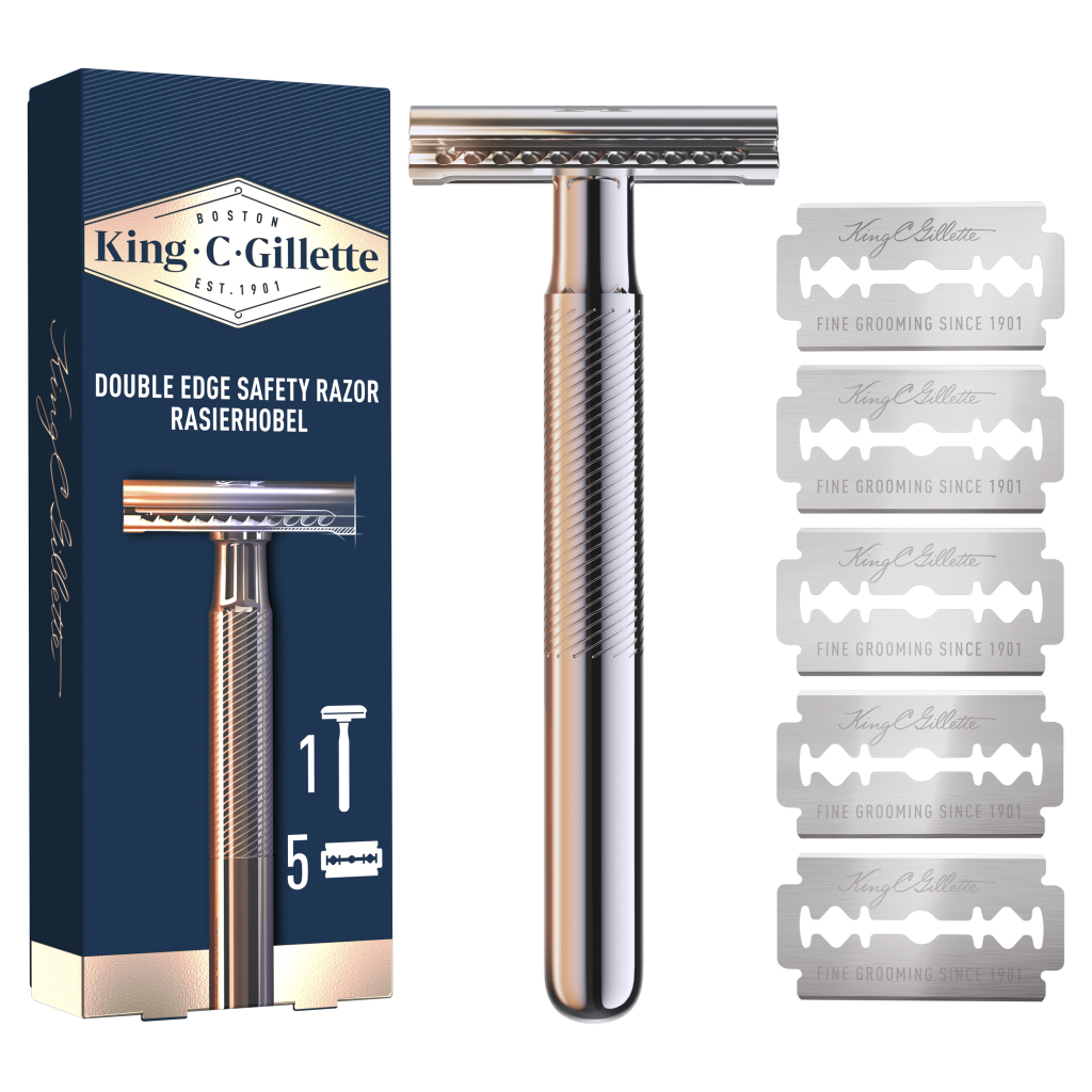 Бритва Gillette King C. Безпечна з 5 змінними лезами (7702018590148) - фото 1
