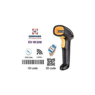 Сканер штрих-коду UKRMARK EV-W208 2D, wireless, USB (900564) - фото 1