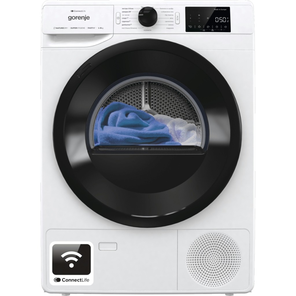 Сушильна машина Gorenje DPNE 83 GNLWIFI/UA (DPNE83GNLWIFI/UA) - фото 1 Сушильна машина Gorenje DPNE 83 GNLWIFI/UA (DPNE83GNLWIFI/UA) - фото 1