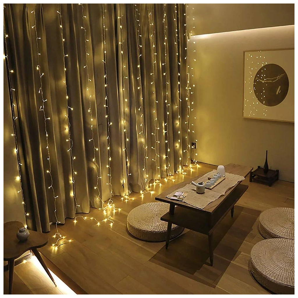 Гірлянда ColorWay Штора завіса 3 x 2 м 240 LED USB теплий колір (CW-GW-240L32U) - фото 6 Гірлянда ColorWay Штора завіса 3 x 2 м 240 LED USB теплий колір (CW-GW-240L32U) - фото 6